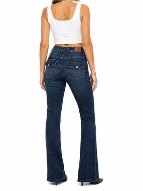 GUESS Y2K Jeans Bootcut Flare Stretch Denim Jeans Dark Wash Size 24 NWT